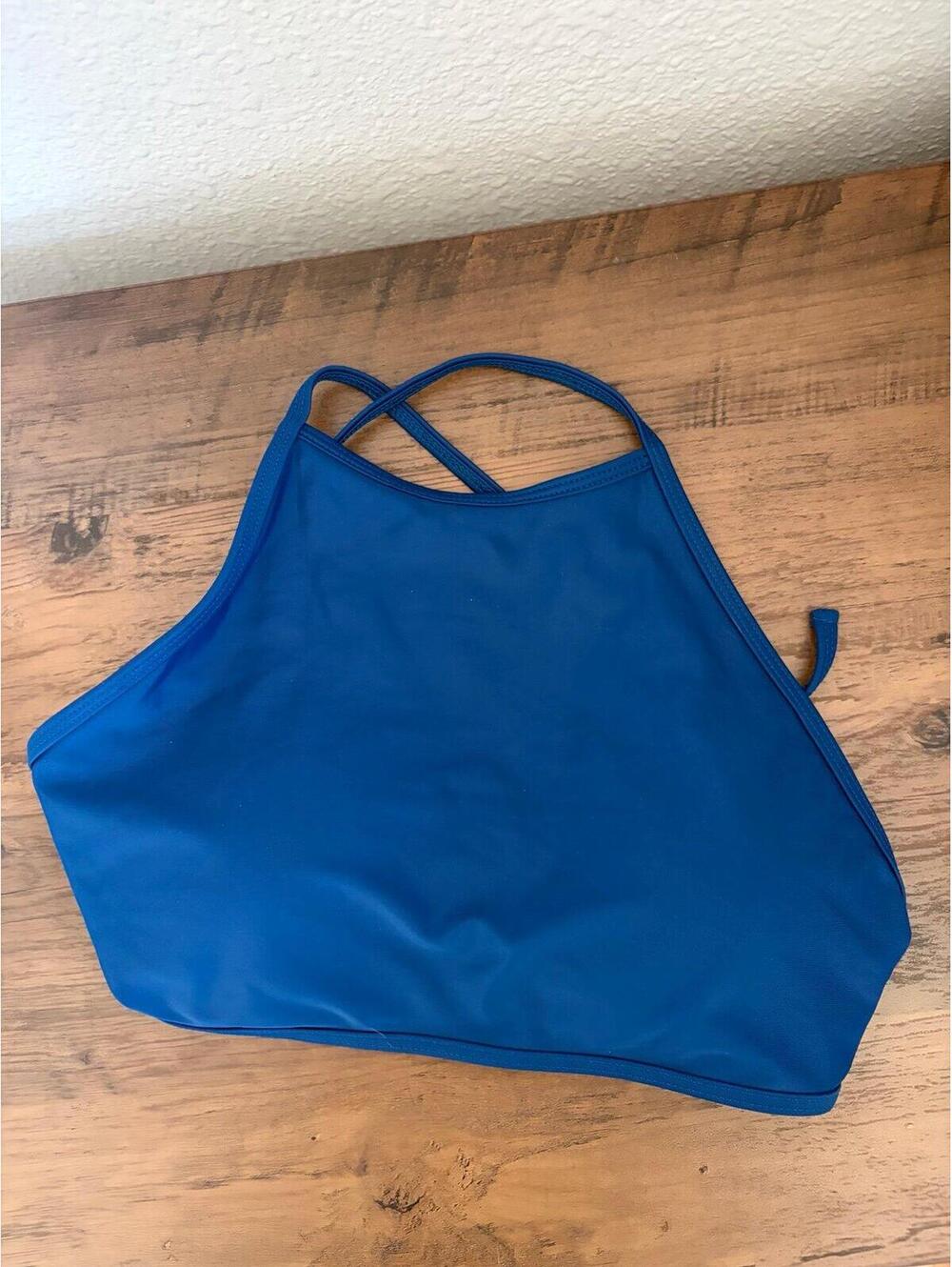 NWT Aerie blue high neck swim top size M. $30 retail